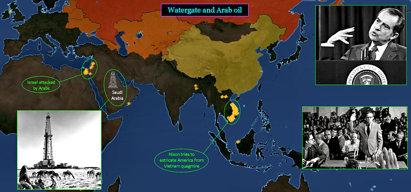 Watergate and Arab oil, 1970s map